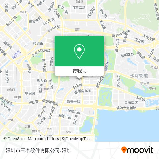 深圳市三本软件有限公司地图
