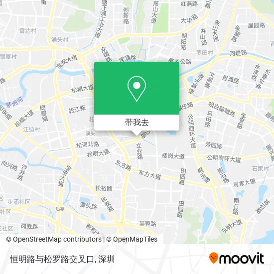 恒明路与松罗路交叉口地图
