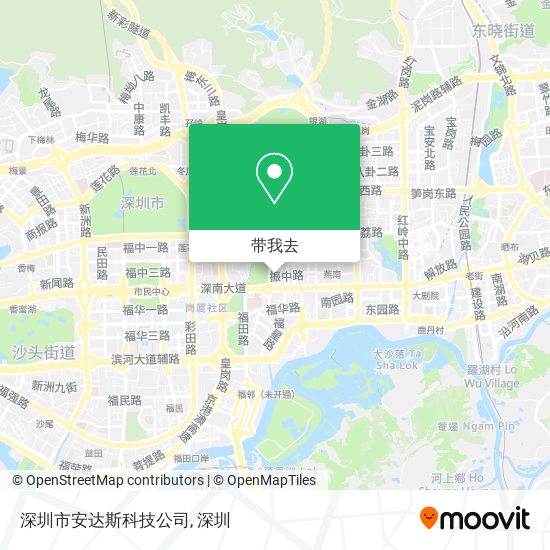 深圳市安达斯科技公司地图