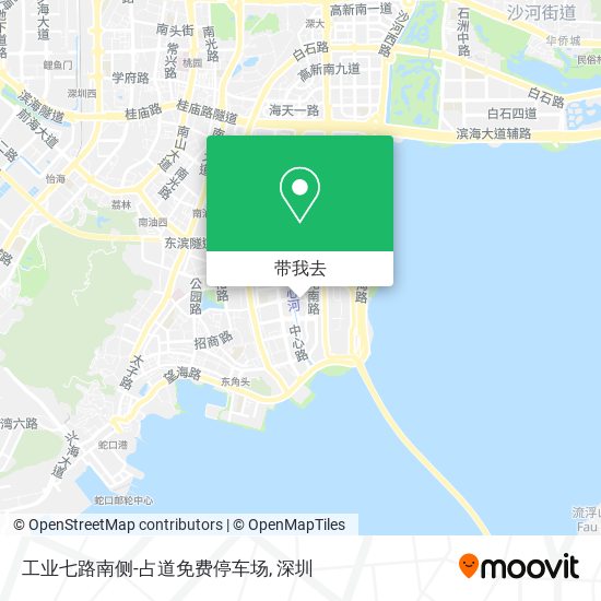 工业七路南侧-占道免费停车场地图