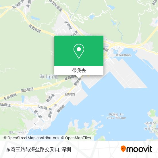 东湾三路与深盐路交叉口地图