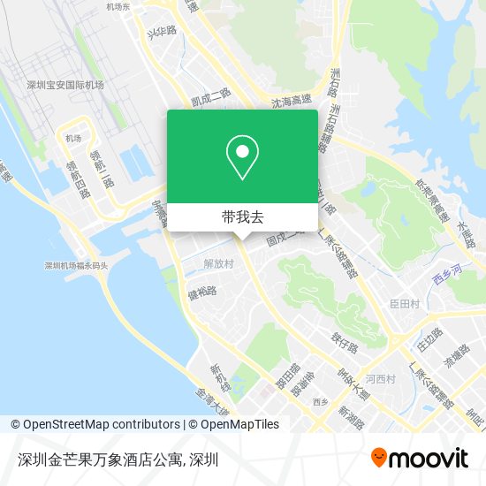 深圳金芒果万象酒店公寓地图