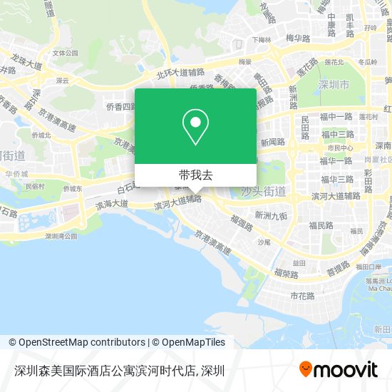 深圳森美国际酒店公寓滨河时代店地图