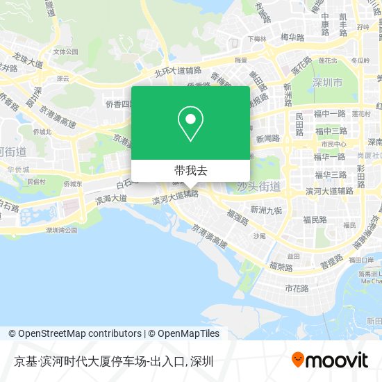 京基·滨河时代大厦停车场-出入口地图