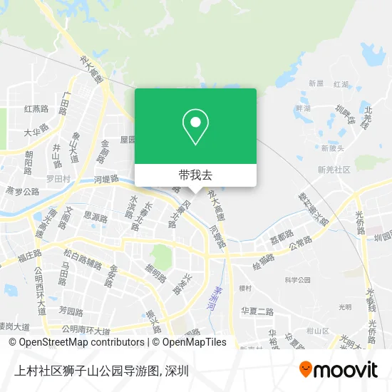 上村社区狮子山公园导游图地图