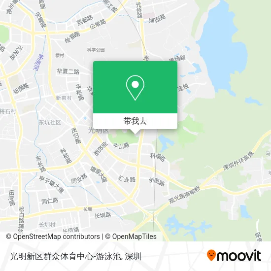光明新区群众体育中心-游泳池地图
