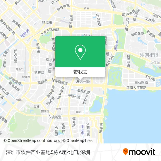 深圳市软件产业基地5栋A座-北门地图