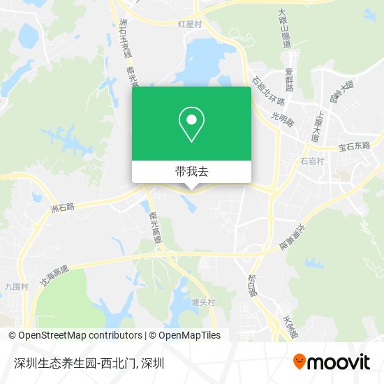 深圳生态养生园-西北门地图