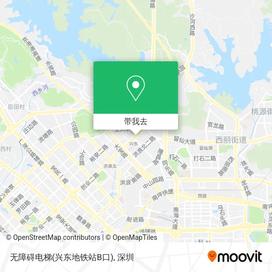 无障碍电梯(兴东地铁站B口)地图