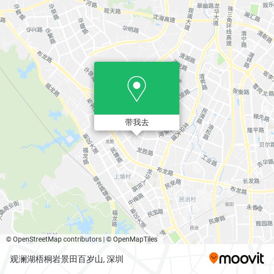 观澜湖梧桐岩景田百岁山地图