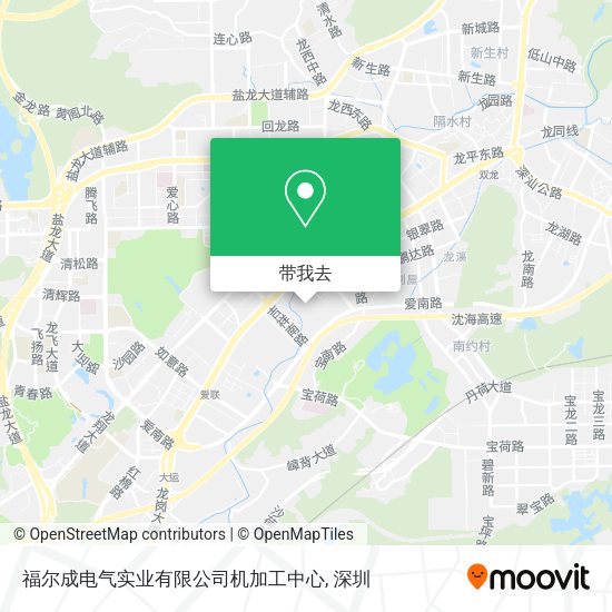 福尔成电气实业有限公司机加工中心地图