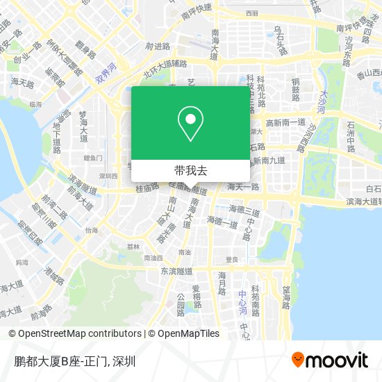 鹏都大厦B座-正门地图