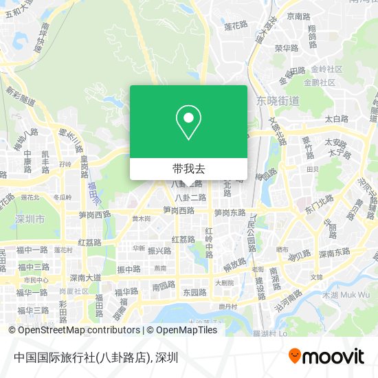 中国国际旅行社(八卦路店)地图