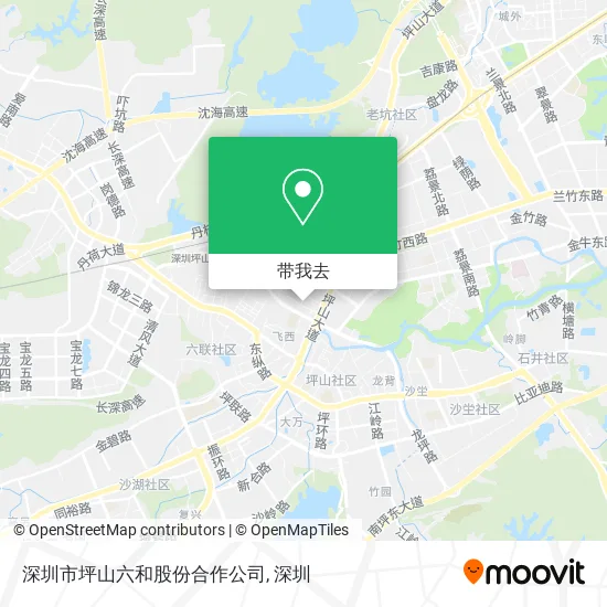 深圳市坪山六和股份合作公司地图