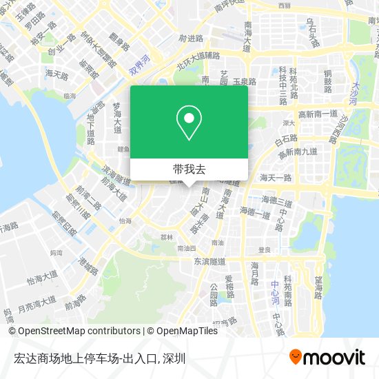 宏达商场地上停车场-出入口地图