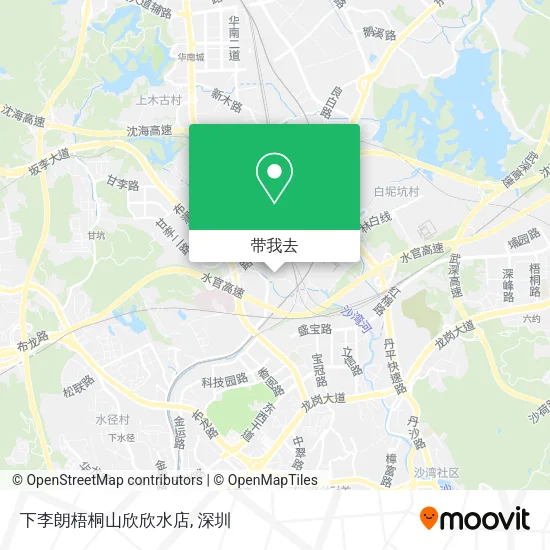 下李朗梧桐山欣欣水店地图