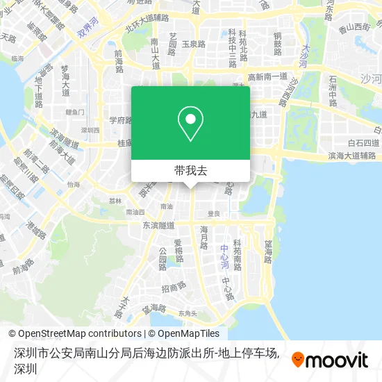 深圳市公安局南山分局后海边防派出所-地上停车场地图