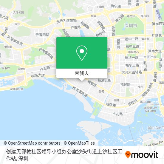 创建无邪教社区领导小组办公室沙头街道上沙社区工作站地图