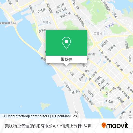 美联物业代理(深圳)有限公司中信湾上分行地图