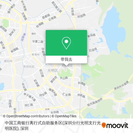 中国工商银行离行式自助服务区(深圳分行光明支行光明医院)地图