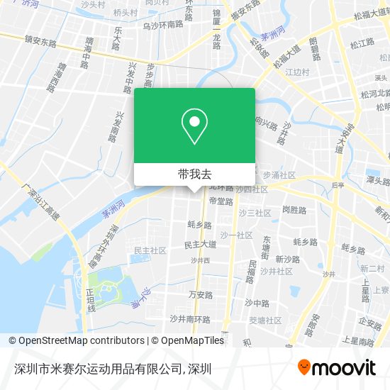 深圳市米赛尔运动用品有限公司地图
