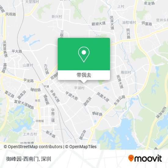 御峰园-西南门地图
