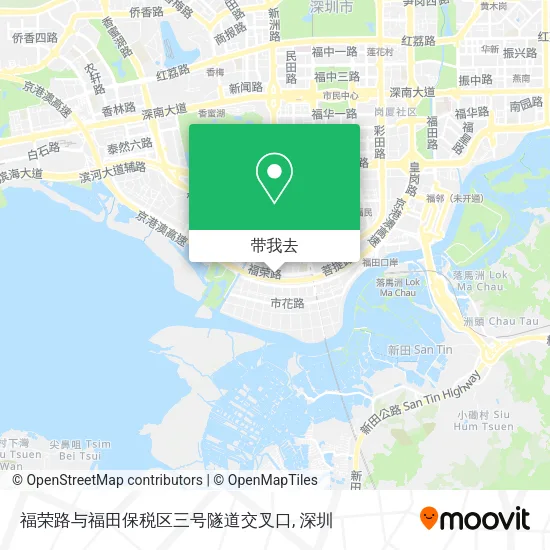 福荣路与福田保税区三号隧道交叉口地图