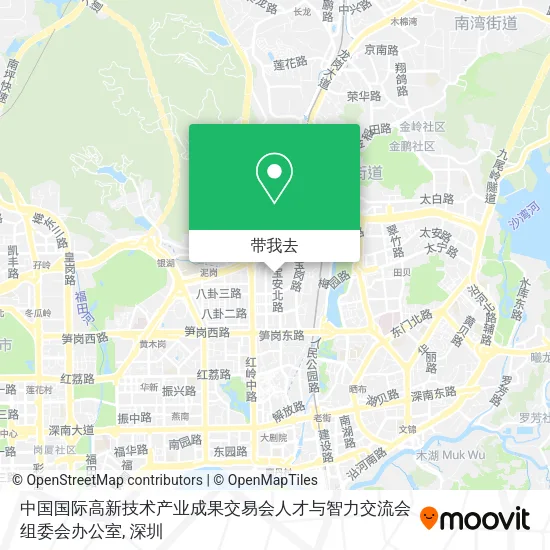 中国国际高新技术产业成果交易会人才与智力交流会组委会办公室地图