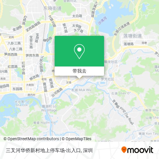 三叉河华侨新村地上停车场-出入口地图