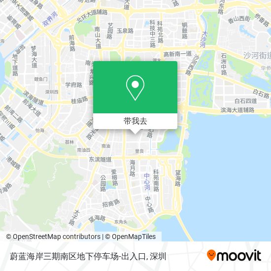 蔚蓝海岸三期南区地下停车场-出入口地图