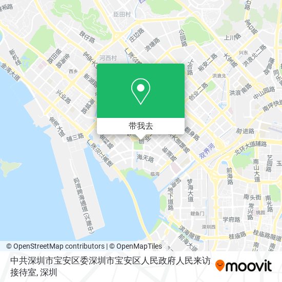 中共深圳市宝安区委深圳市宝安区人民政府人民来访接待室地图
