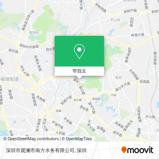 深圳市观澜市南方水务有限公司地图
