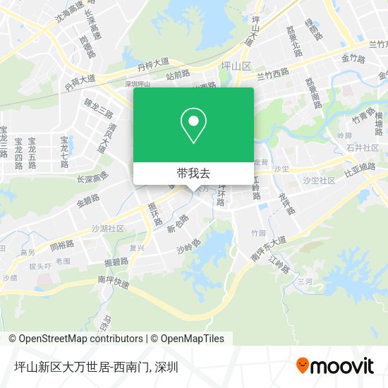 坪山新区大万世居-西南门地图