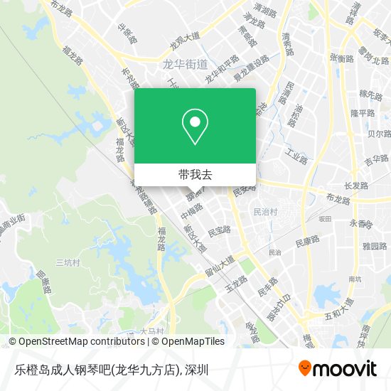 乐橙岛成人钢琴吧(龙华九方店)地图