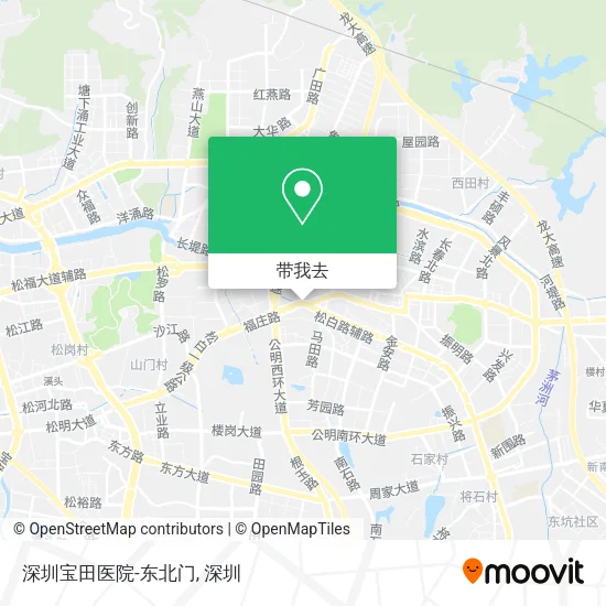 深圳宝田医院-东北门地图