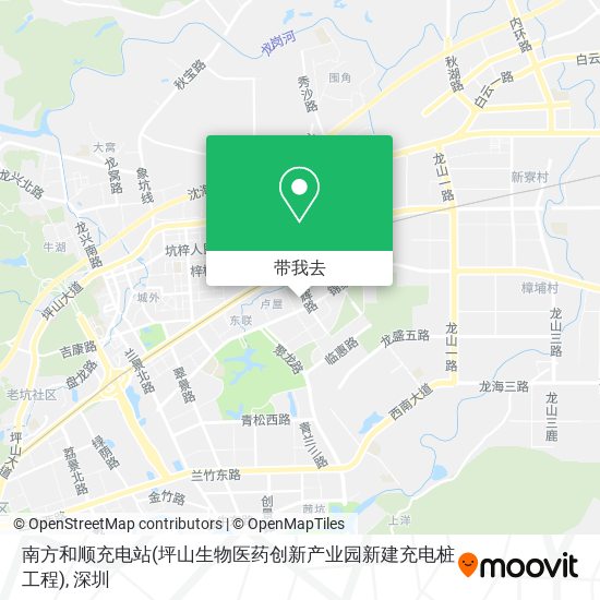 南方和顺充电站(坪山生物医药创新产业园新建充电桩工程)地图