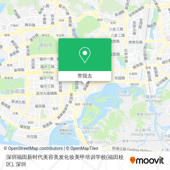 深圳福田新时代美容美发化妆美甲培训学校(福田校区)地图