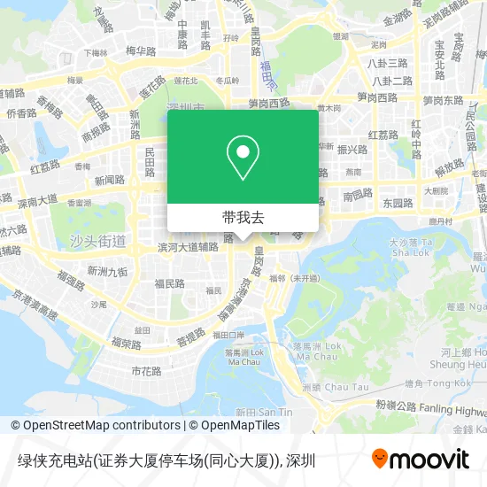 绿侠充电站(证券大厦停车场(同心大厦))地图