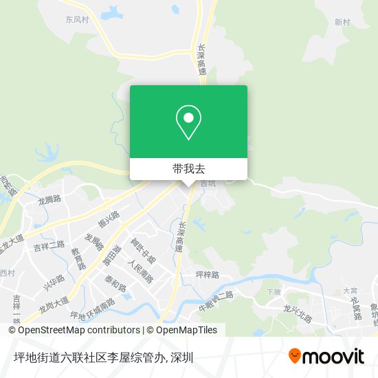坪地街道六联社区李屋综管办地图