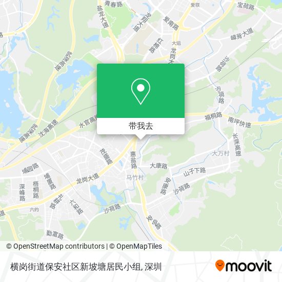 横岗街道保安社区新坡塘居民小组地图