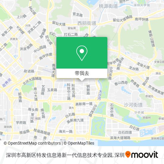 深圳市高新区特发信息港新一代信息技术专业园地图