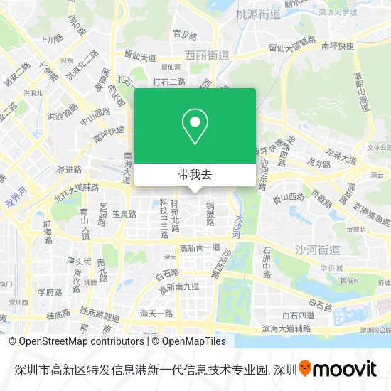 深圳市高新区特发信息港新一代信息技术专业园地图
