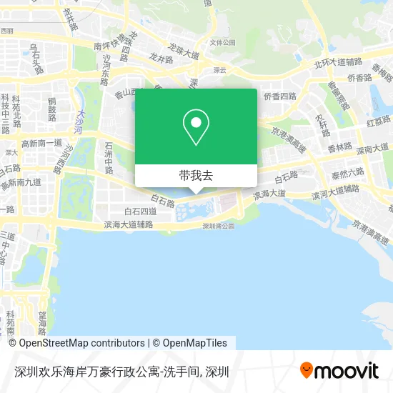 深圳欢乐海岸万豪行政公寓-洗手间地图