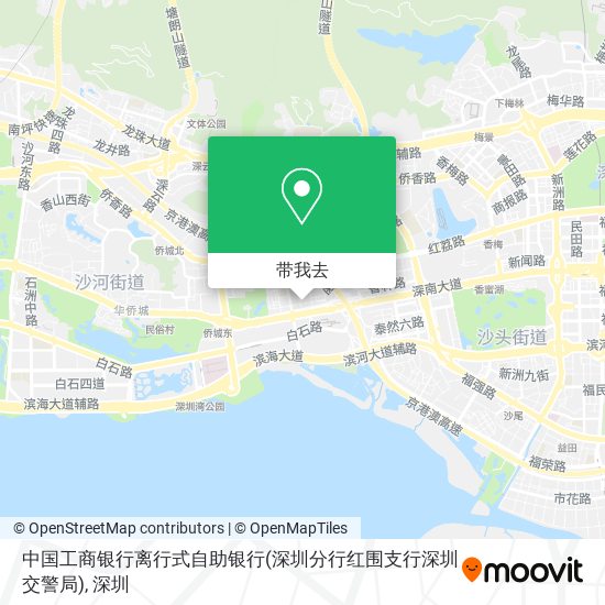 中国工商银行离行式自助银行(深圳分行红围支行深圳交警局)地图