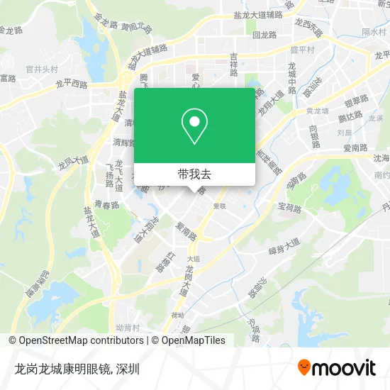 龙岗龙城康明眼镜地图