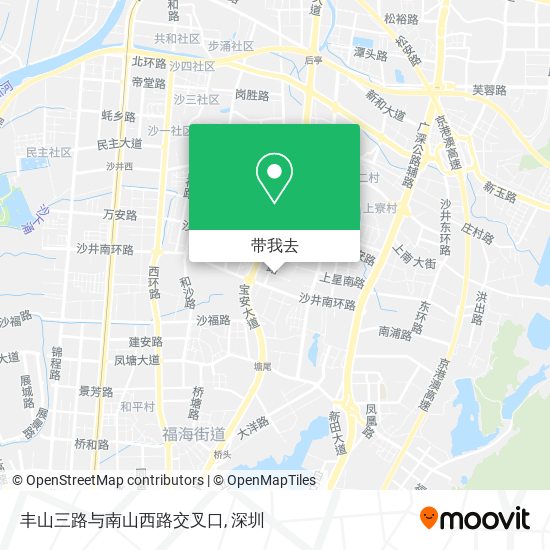 丰山三路与南山西路交叉口地图