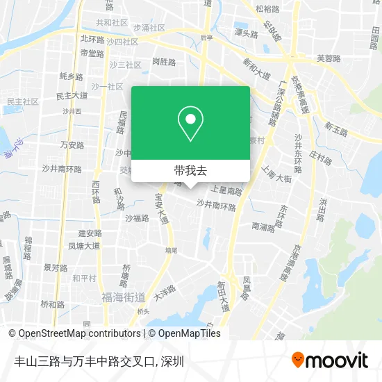 丰山三路与万丰中路交叉口地图