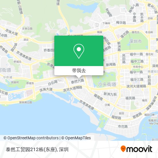 泰然工贸园212栋(东座)地图