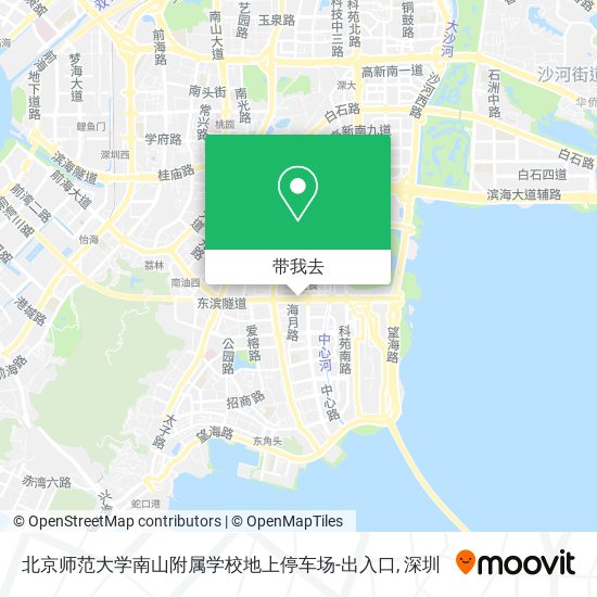 北京师范大学南山附属学校地上停车场-出入口地图