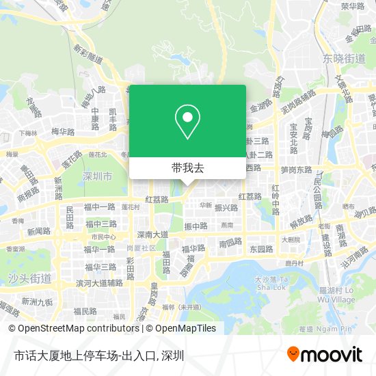 市话大厦地上停车场-出入口地图